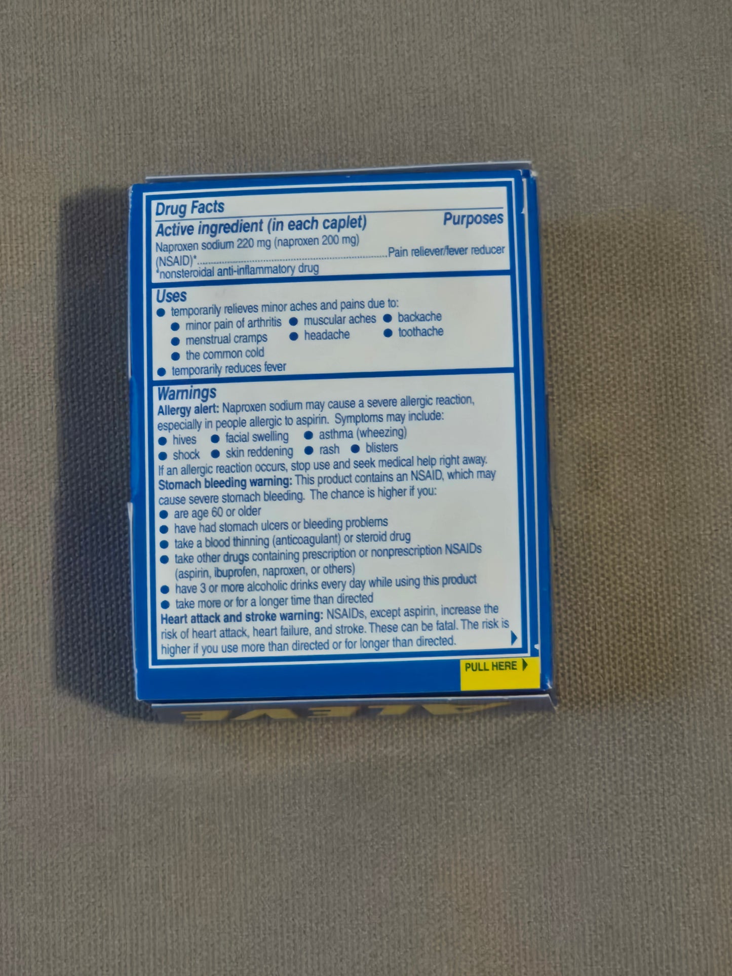 Aleve® Pain Reliever & Fever Reducer – 220 mg, 6 Caplets