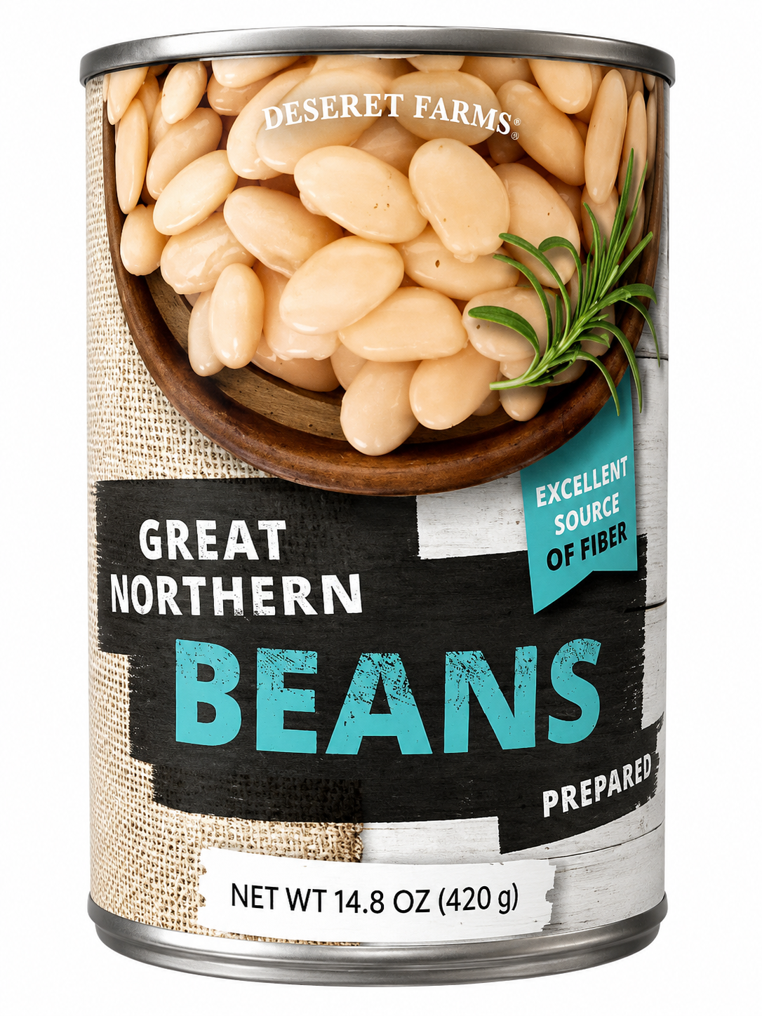Deseret Farms Great Northern Beans – 14.8 oz