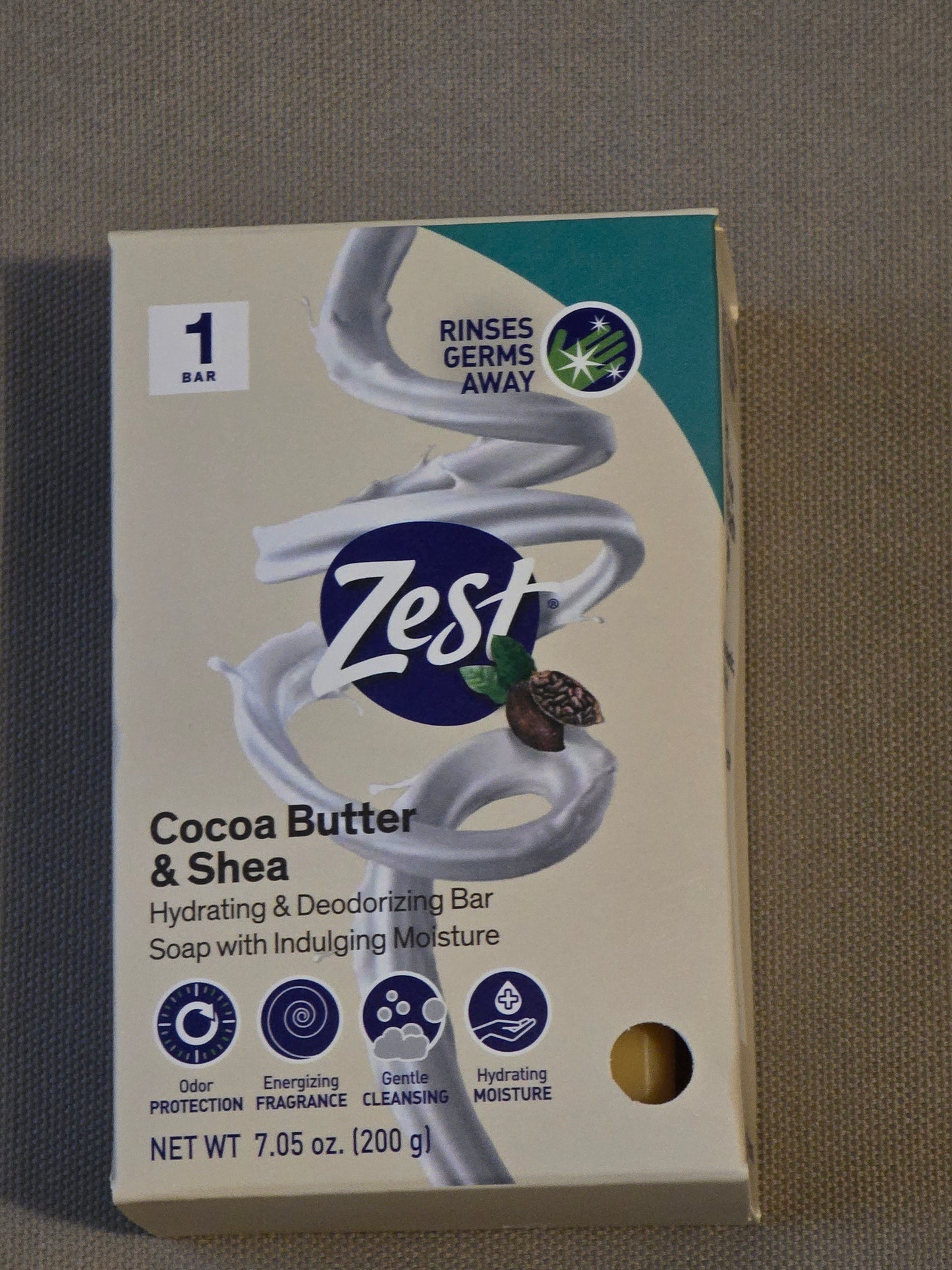 Zest Cocoa Butter & Shea Hydrating Bar Soap – 7.05 oz