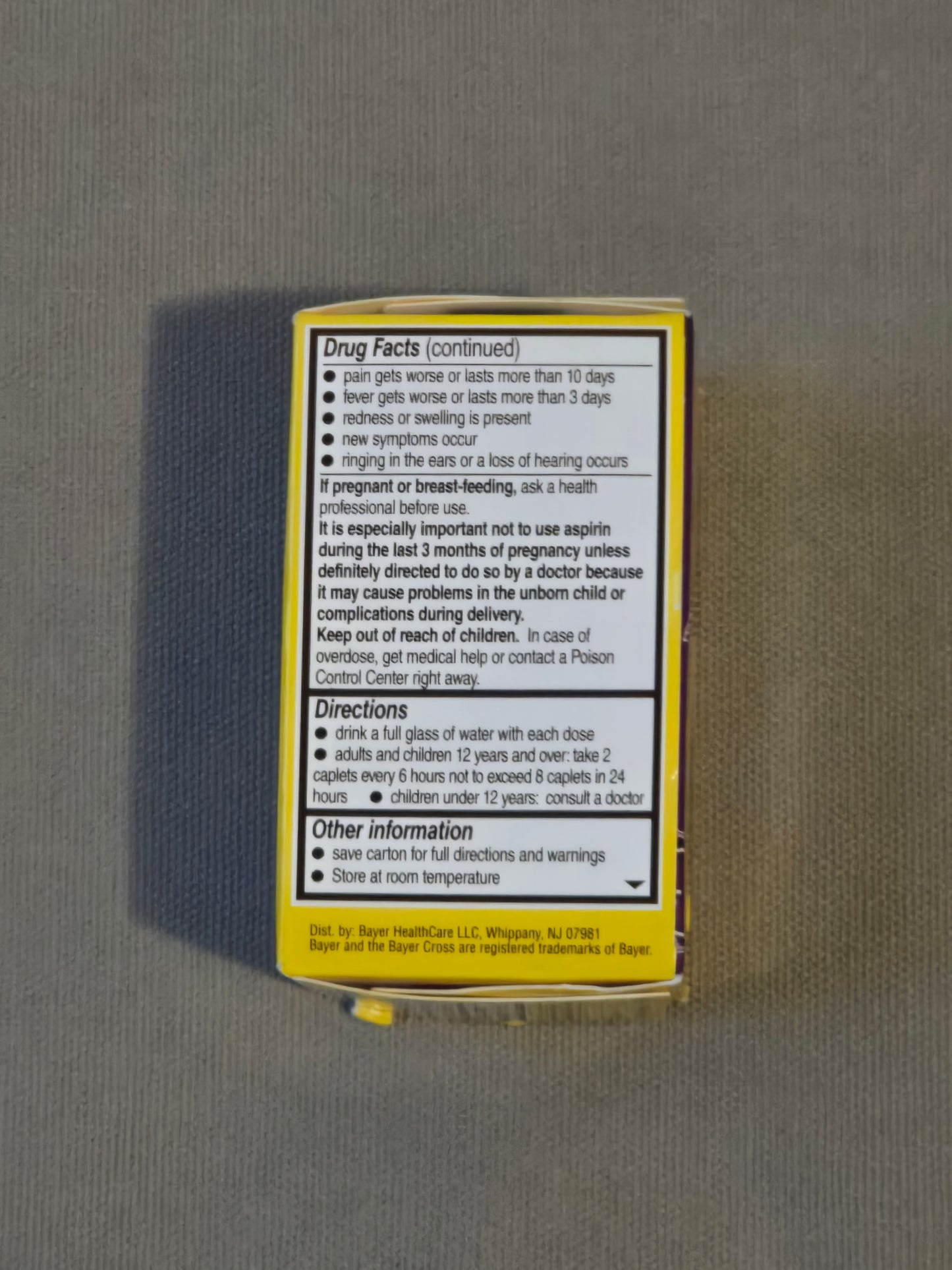 Bayer Back & Body Pain Reliever – 6 Coated Caplets (500 mg)