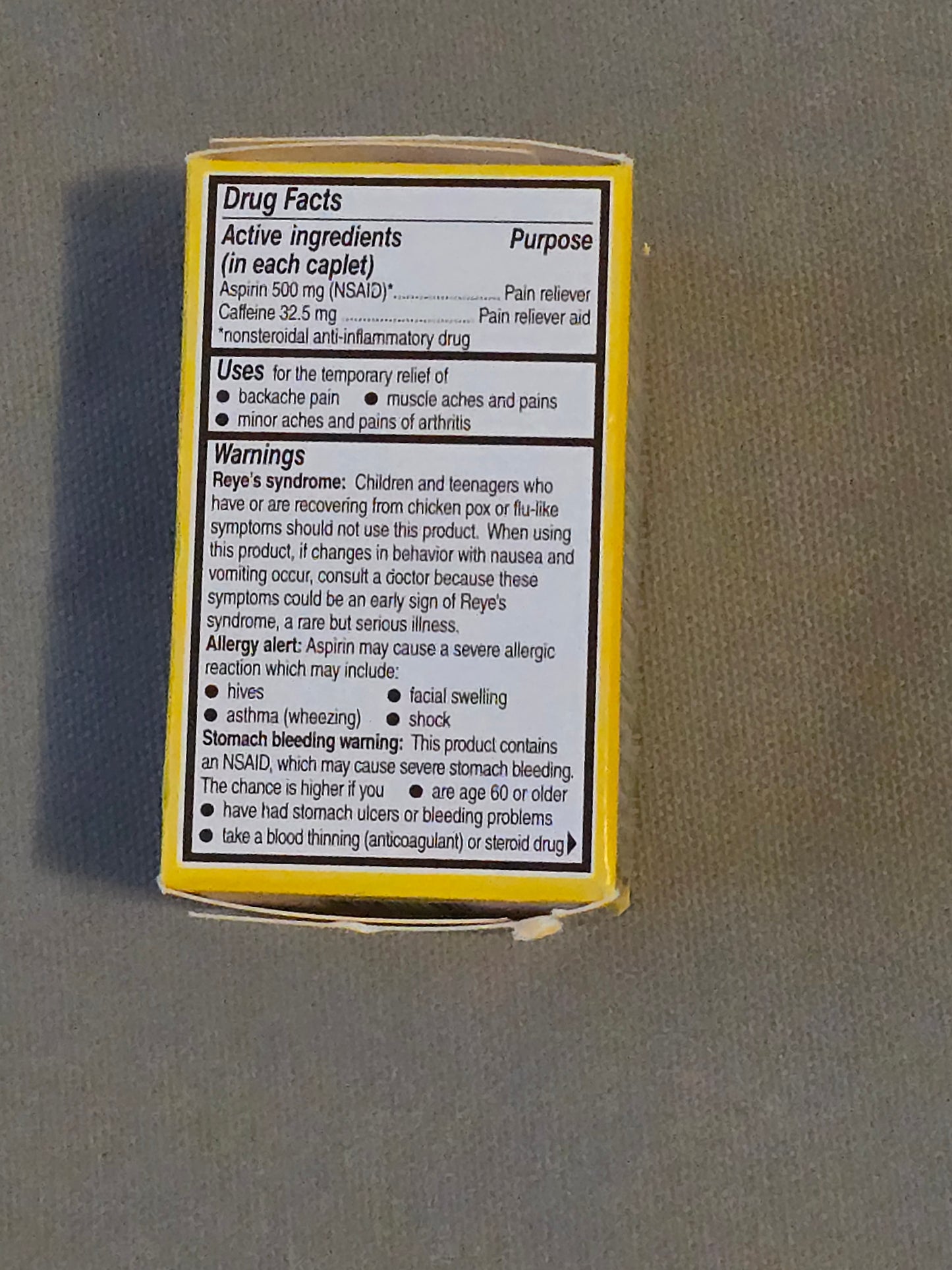 Bayer Back & Body Pain Reliever – 6 Coated Caplets (500 mg)