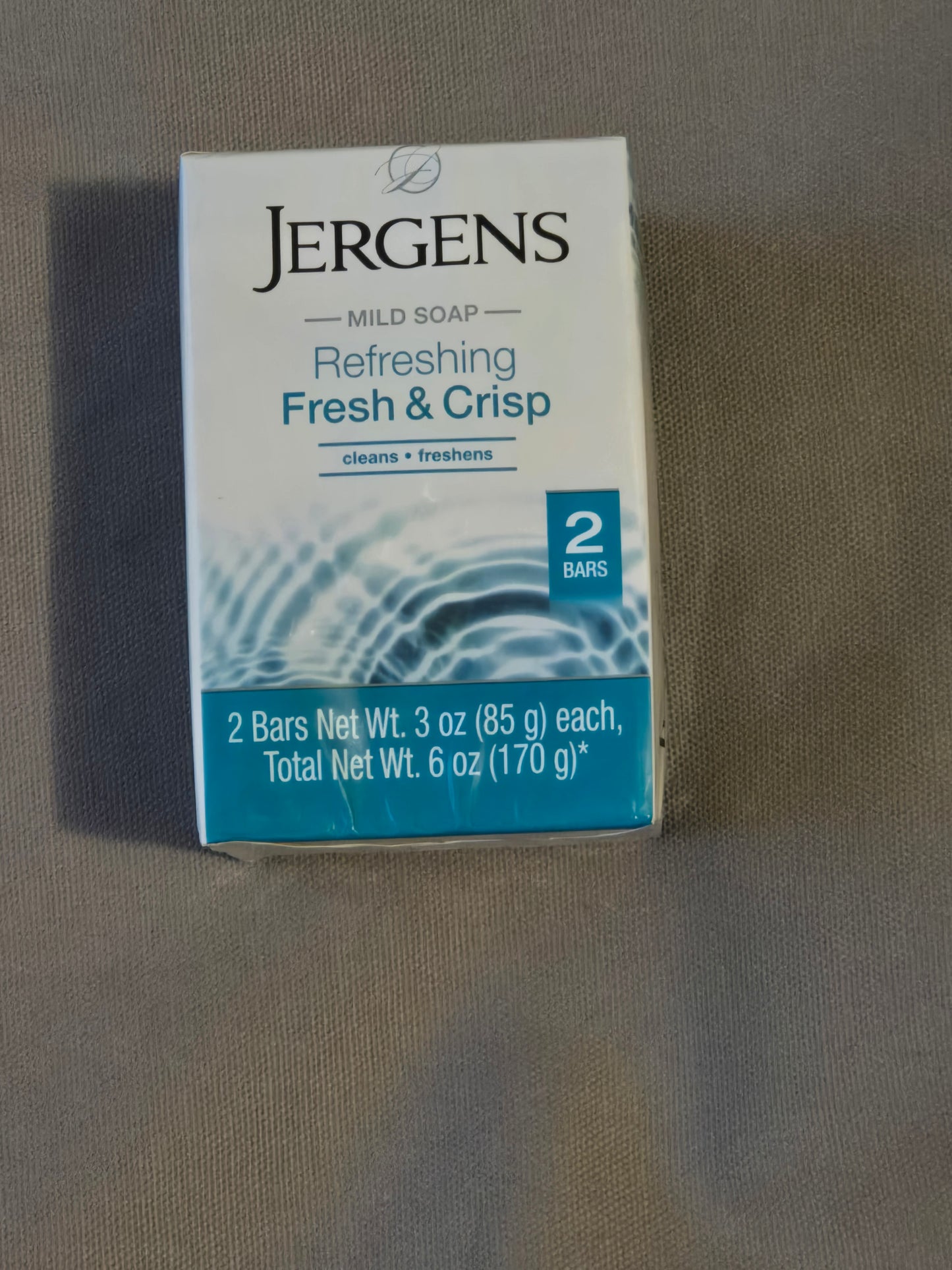 Jergens Mild Soap – Refreshing Fresh & Crisp, 2 Bars (6 oz Total)