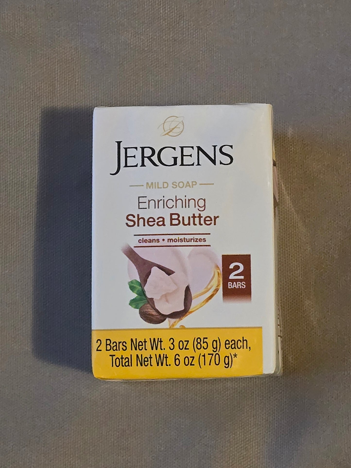 Jergens Mild Soap – Enriching Shea Butter, 2 Bars (6 oz Total)