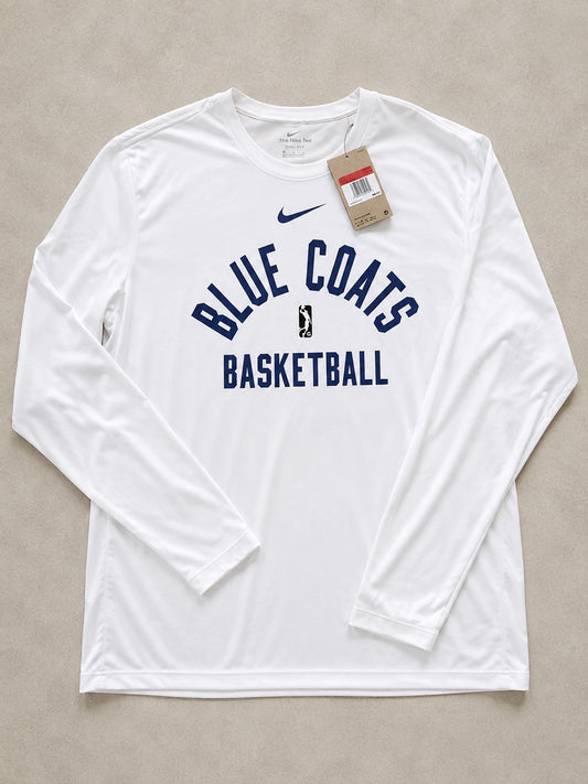 Nike Dri-FIT Blue Coats Basketball Long Sleeve Performance Shirt – White – Large