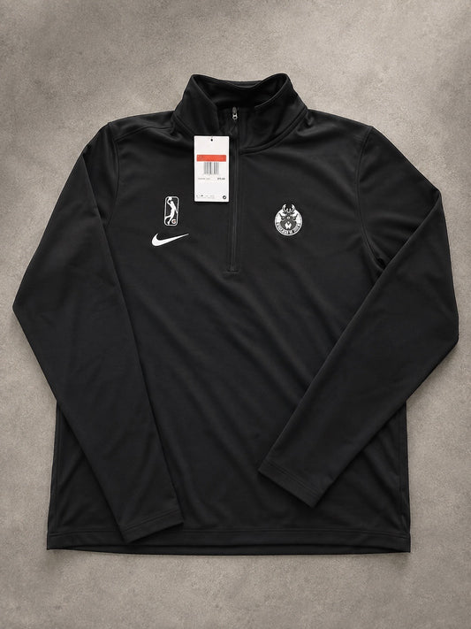 Nike Dri-FIT Quarter-Zip Performance Pullover – Black – Large