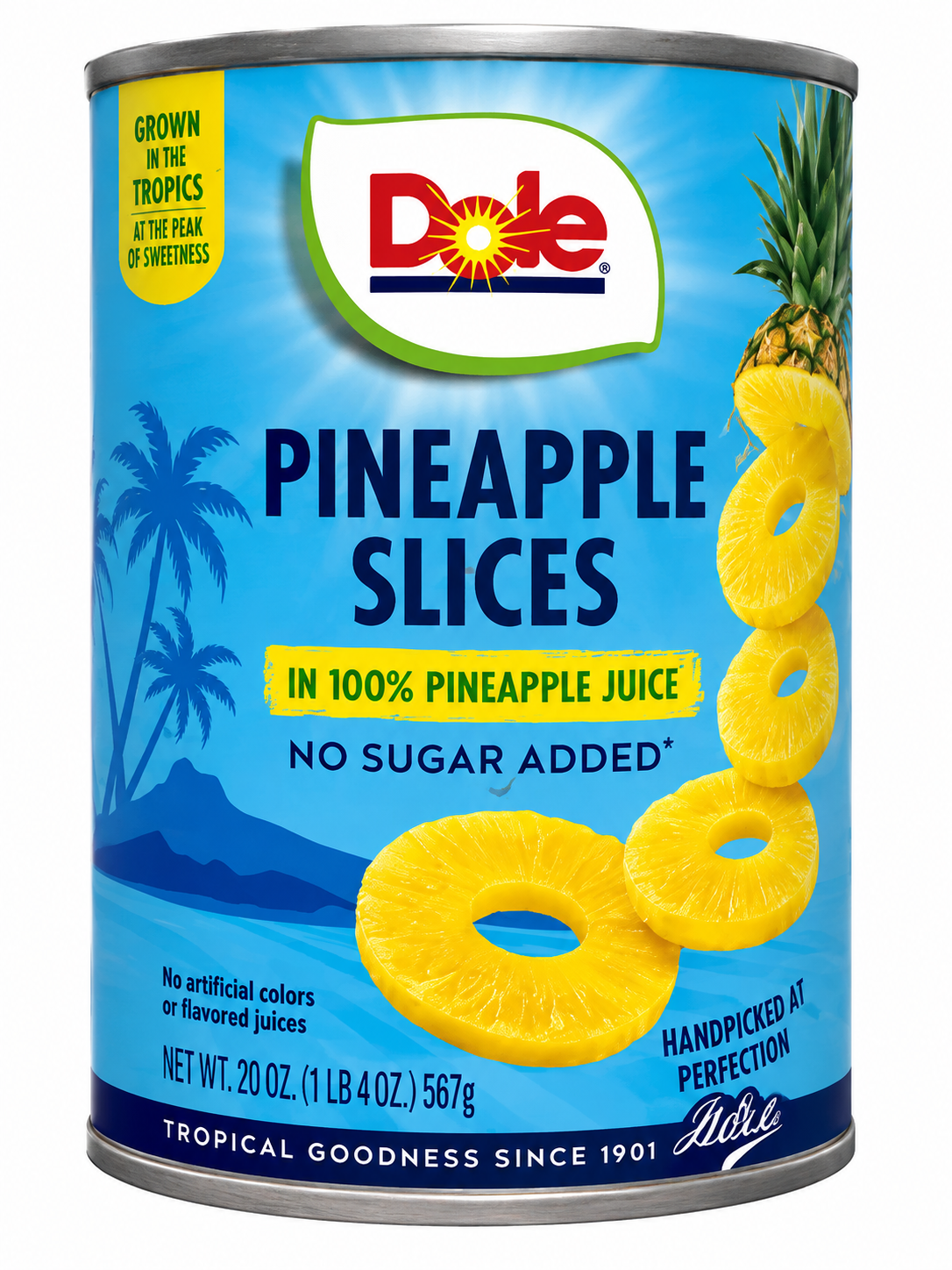 Dole Pineapple Slices in 100% Pineapple Juice – 20 oz