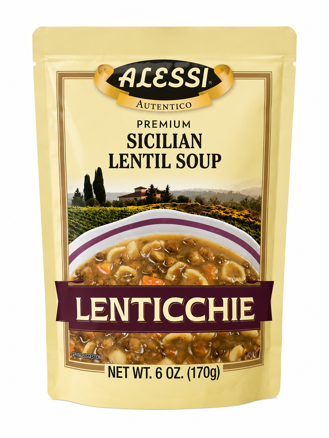 Alessi Premium Sicilian Lentil Soup – 6 oz