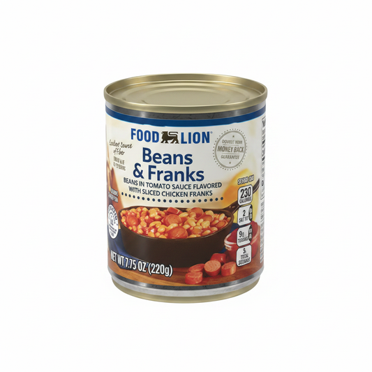 Food Lion Beans & Franks Clean Product Photo