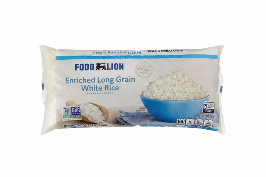 Food Lion Enriched Long Grain White Rice 32 oz Clean Product Photo