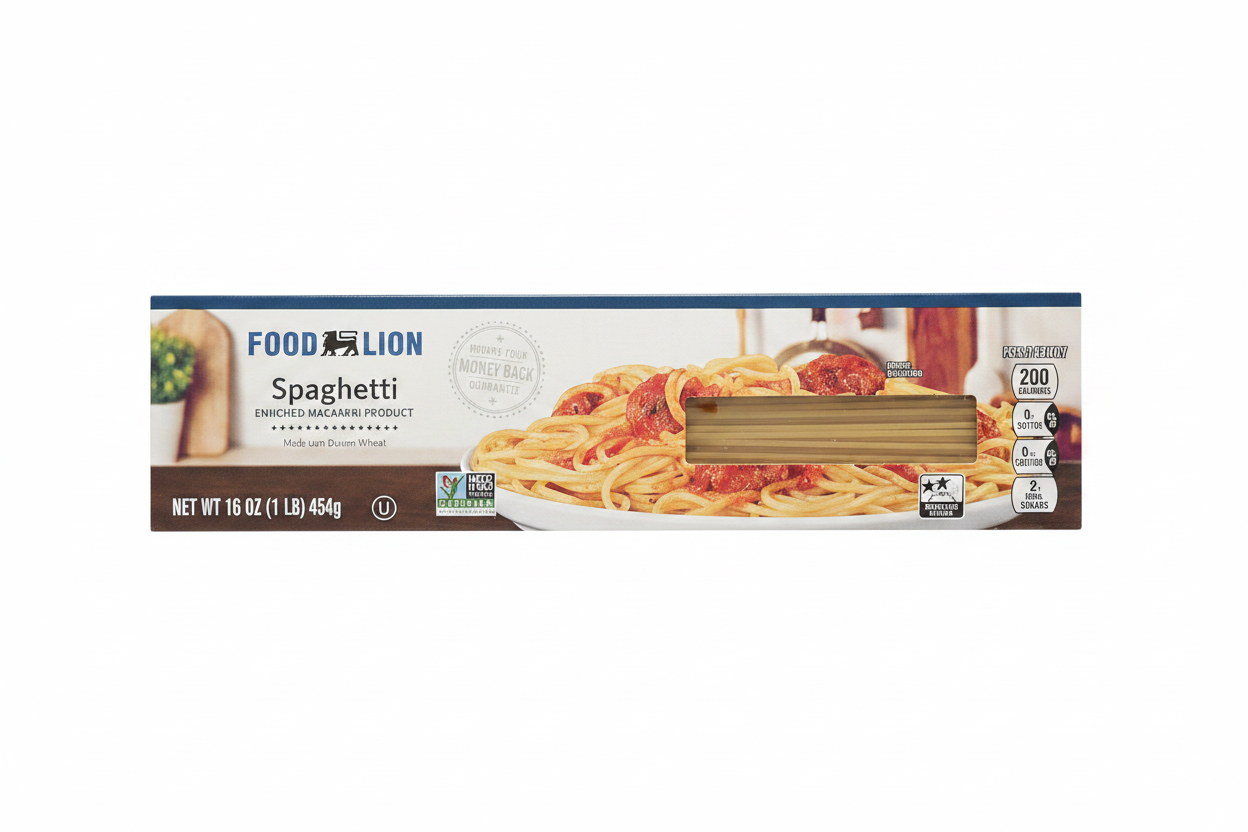 Food Lion Thin Spaghetti Clean Product Photo