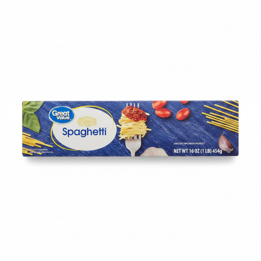 Great Value Spaghetti – Clean Product Photo