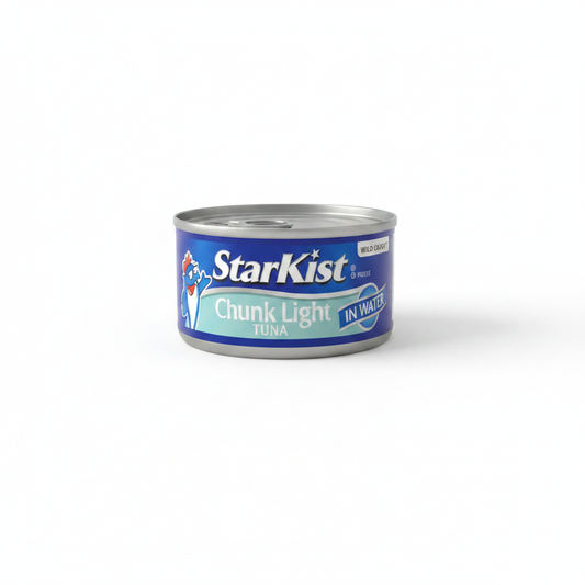 StarKist Chunk Light Tuna in Water 5 oz can on clean white background