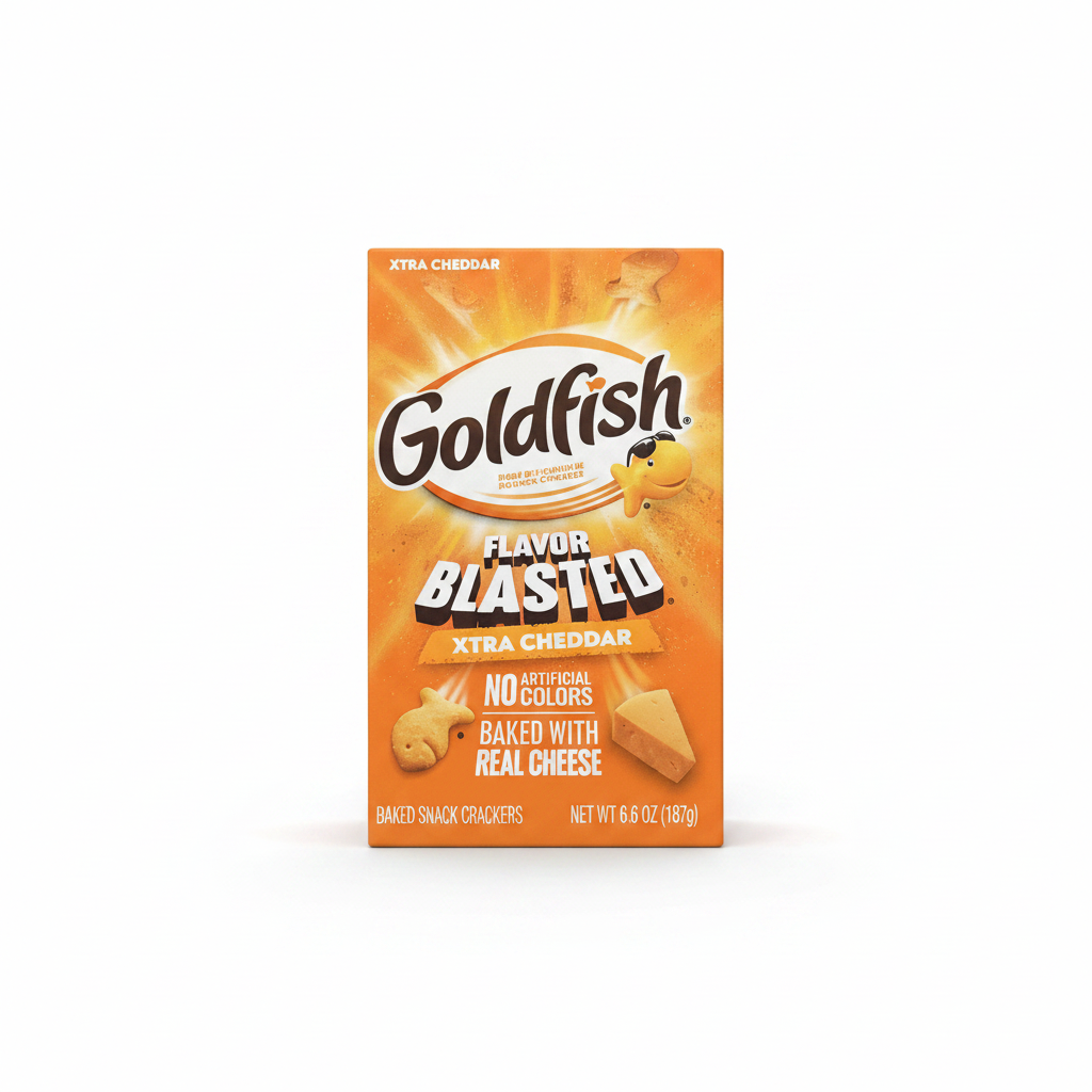 Goldfish Flavor Blasted Xtra Cheddar 6.6 oz carton