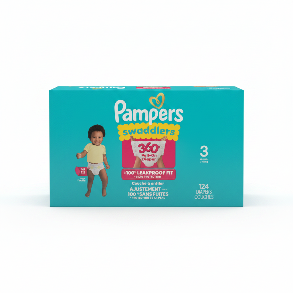 Pampers Swaddlers 360 Pull-On Diapers Size 3 124 count
