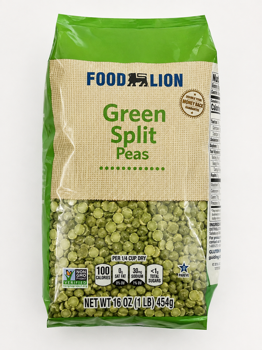 Food Lion Green Split Peas – 1 lb